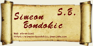Simeon Bondokić vizit kartica